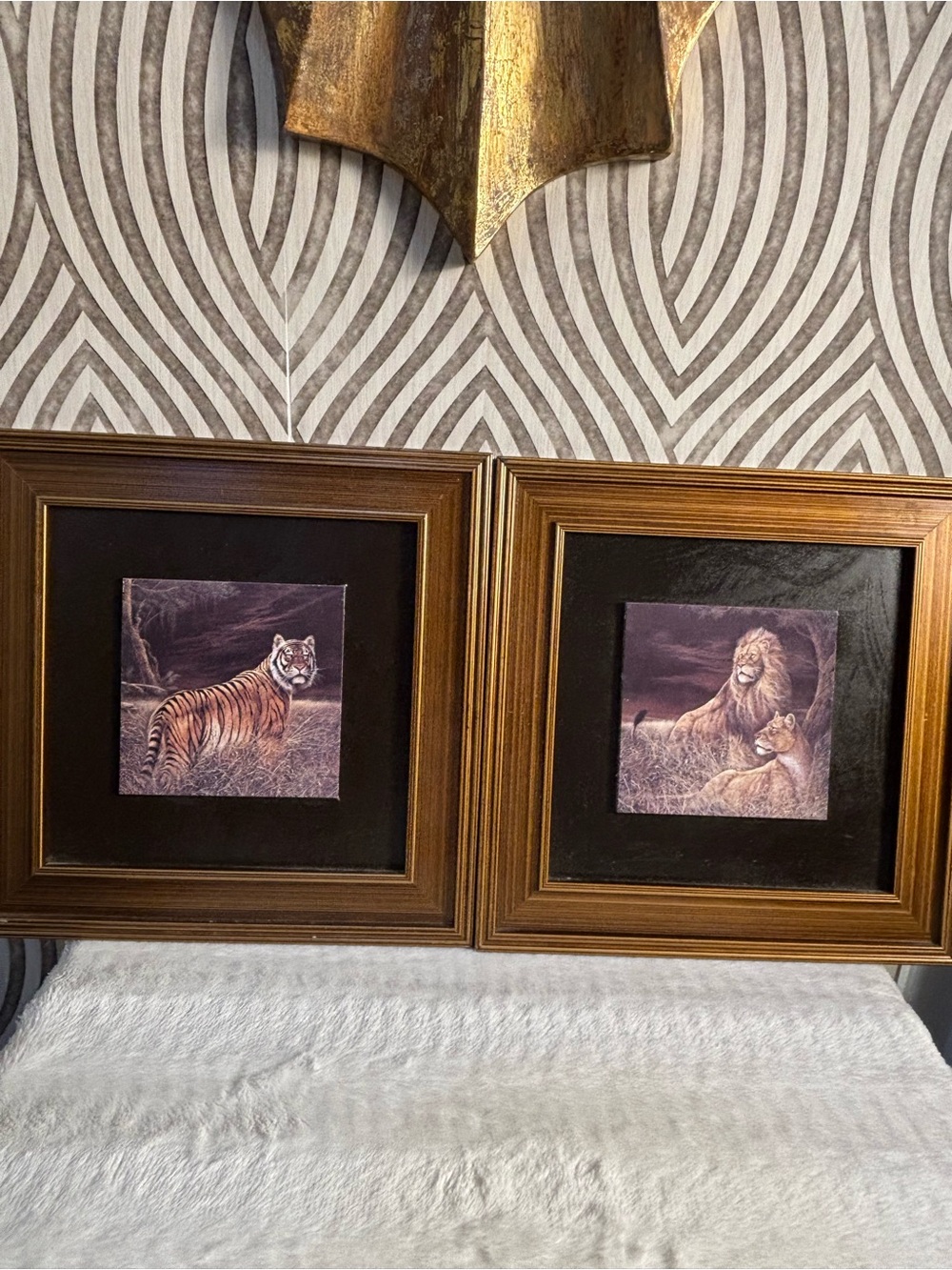 Two beautiful oil painting prints on board